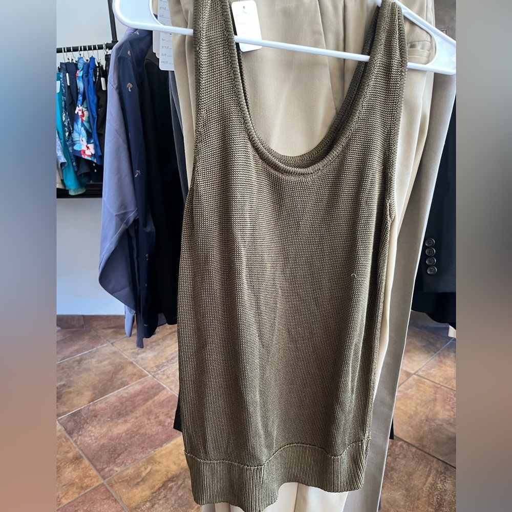 Magaschoni Khaki Knit Top